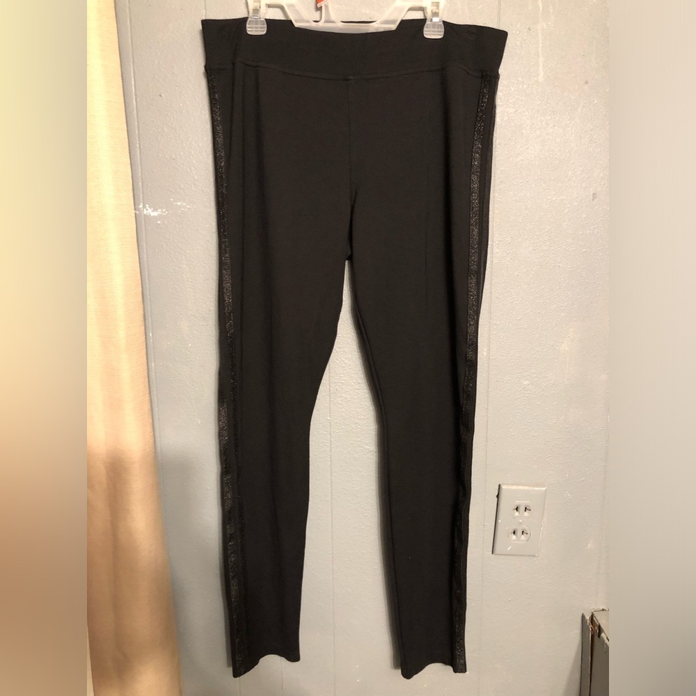 HUR side shimmer stripe leggings size L